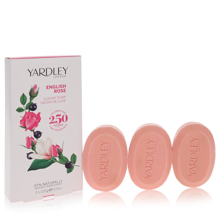 English Rose Yardley 3.5 oz 3 x 3.5 oz Luxury Soap For Women By Yardley London
