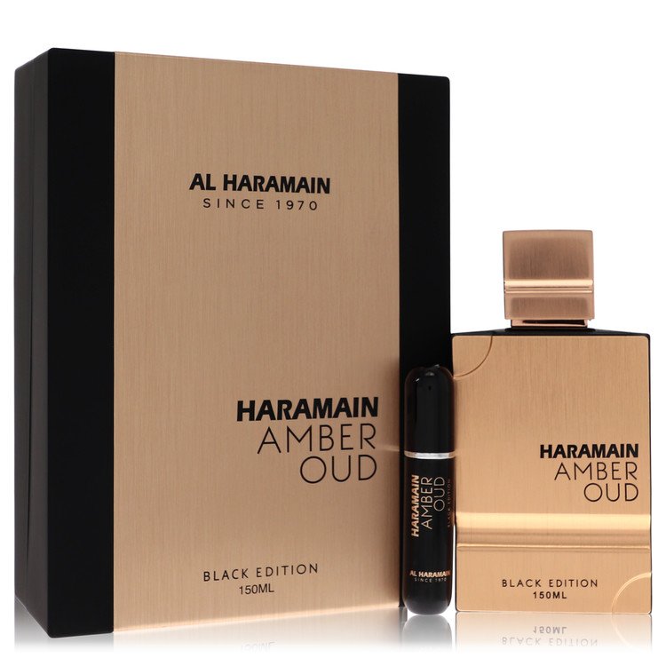 Image of Al Haramain Al Haramain Amber Oud Black Edition Cologne 5 oz Eau De Parfum Spray + 0.34 oz Refillable Spray  - Best Deals