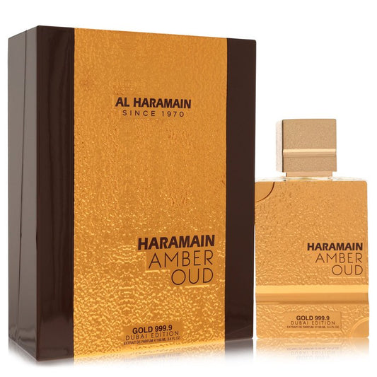 Al Haramain Amber Oud Gold 999.9 Dubai Edition 3.3 oz Extrait De Parfum Spray For Men By Al Haramain