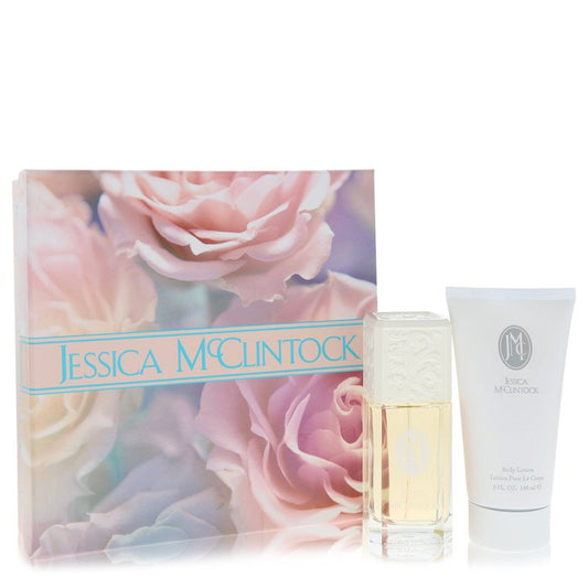 Jessica Mc Clintock Gift Set By Jessica McClintock 3.4 oz Eau De Parfum Spray + 5 oz Body Lotion For Women By Jessica McClintock