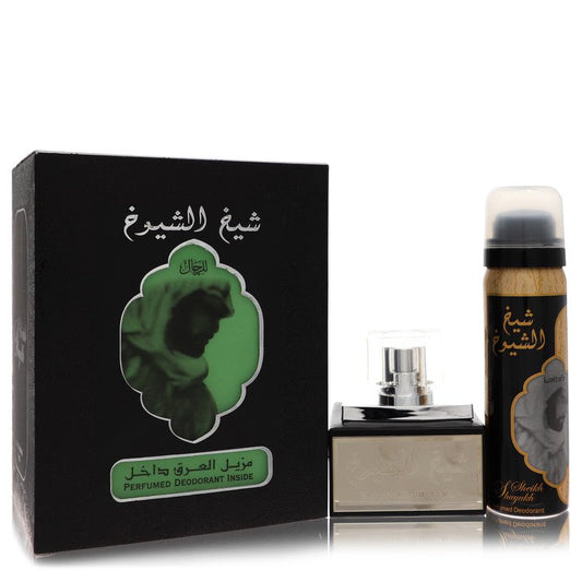 Lattfa Sheikh Al Shuyukh 1.7 oz Eau De Parfum Spray With  1.7 oz Deodorant Spray For Men By Lattafa