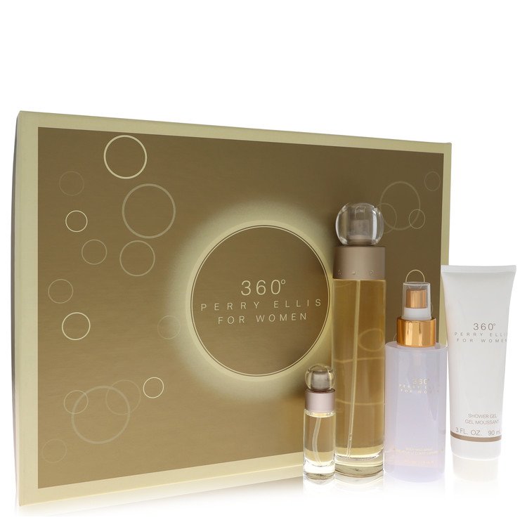 Image of Perry Ellis Perry Ellis 360 Gift Set By Perry Ellis 3.4 oz Eau De Toilette Spray + 4 oz Body Mist + 3 oz Shower Gel + .25 Mini EDT Spray by Perry Ellis 3.4 oz Eau De Toilette Spray + 4 oz Body Mist + 3 oz Shower Gel + .25 Mini EDT Spray Eau De Toilette - Best Deals